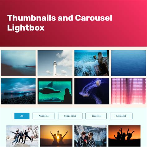 bootstrap carousel slider with thumbnails|Bootstrap 4 Carousel w/ Thumbnails & Lightbox.